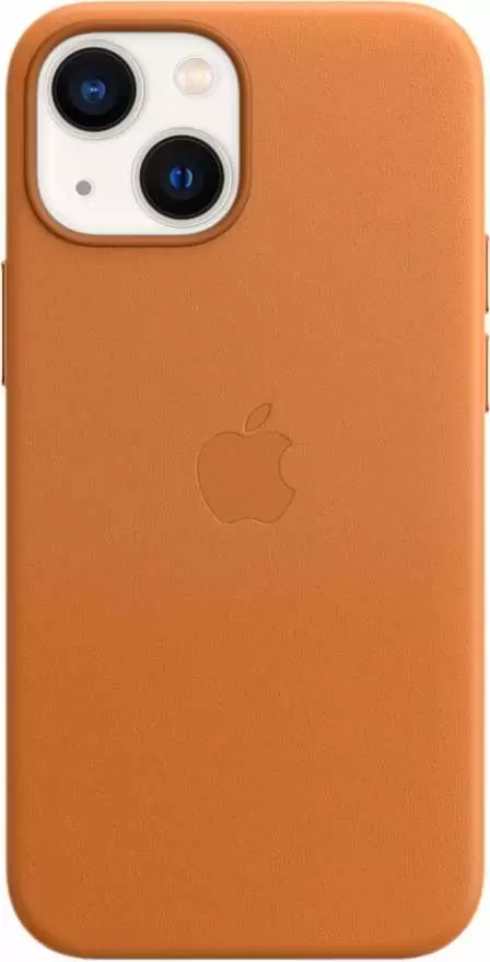 Чехол Apple Leather Case with MagSafe для iPhone 13 mini (MM0D3ZE/A), золотистая охра
