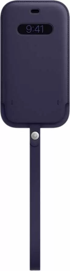 Чехол Apple Leather Sleeve with MagSafe для iPhone 12/12 Pro (MK0A3ZE/A), темно-фиолетовый