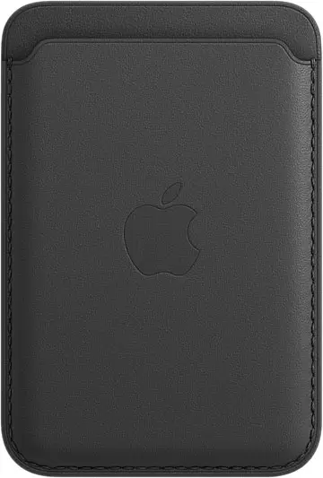 Чехол-бумажник Apple Leather Wallet with MagSafe Black для iPhone 12/12 Pro (MHLR3ZE/A)